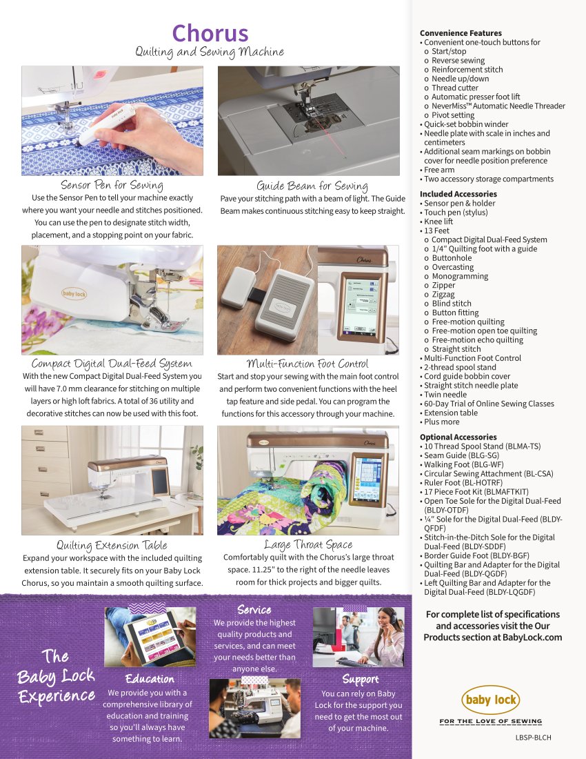 Baby Lock Chorus - 098612081661