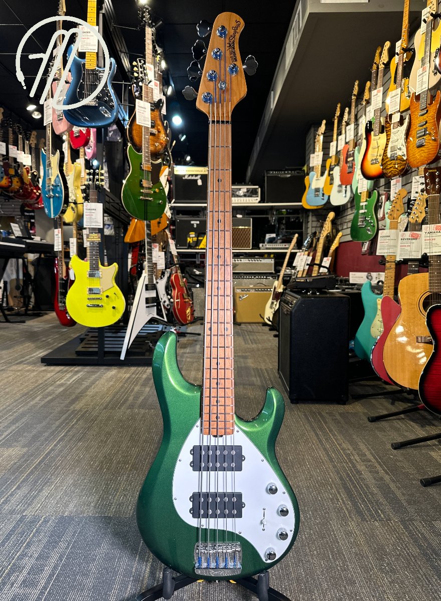 Ernie Ball Music Man Sting Ray Special 5 HH Charging Green w/Case