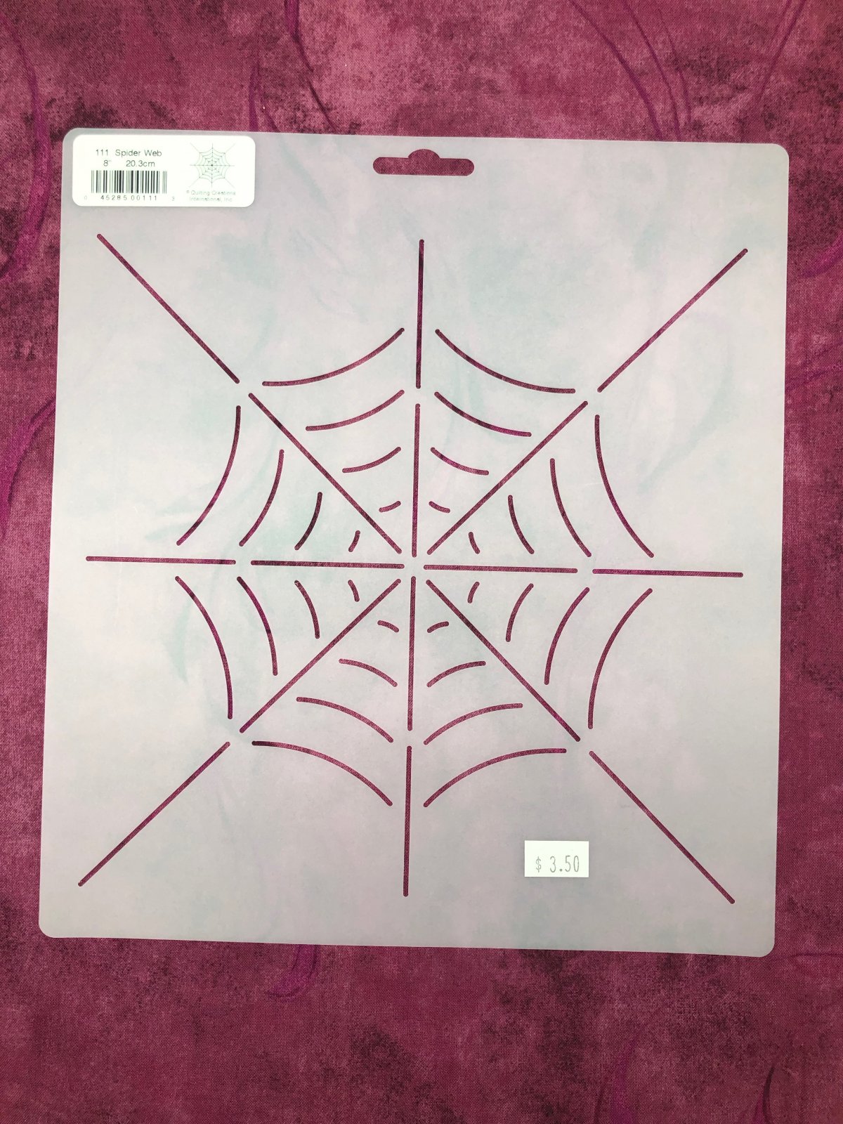 111 Spider Web 8 Inch Stencil 045285001113