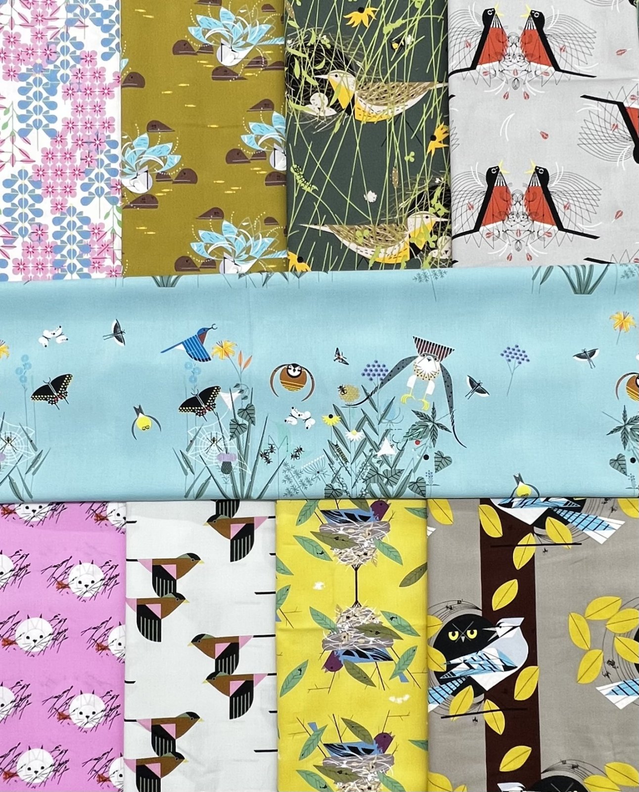 Birch Fabrics Curated Charley Harper 9pc Half Yard Bundle 13936