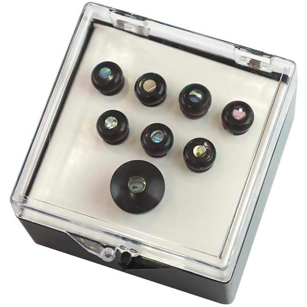 Martin Acoustic Guitar Bridge/End Pin Set in Ebony w/ Pearl Inlays