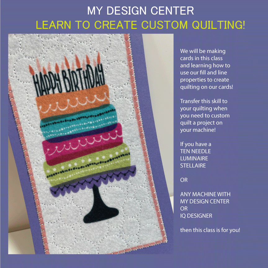My Design Center Creating embroidery for cards