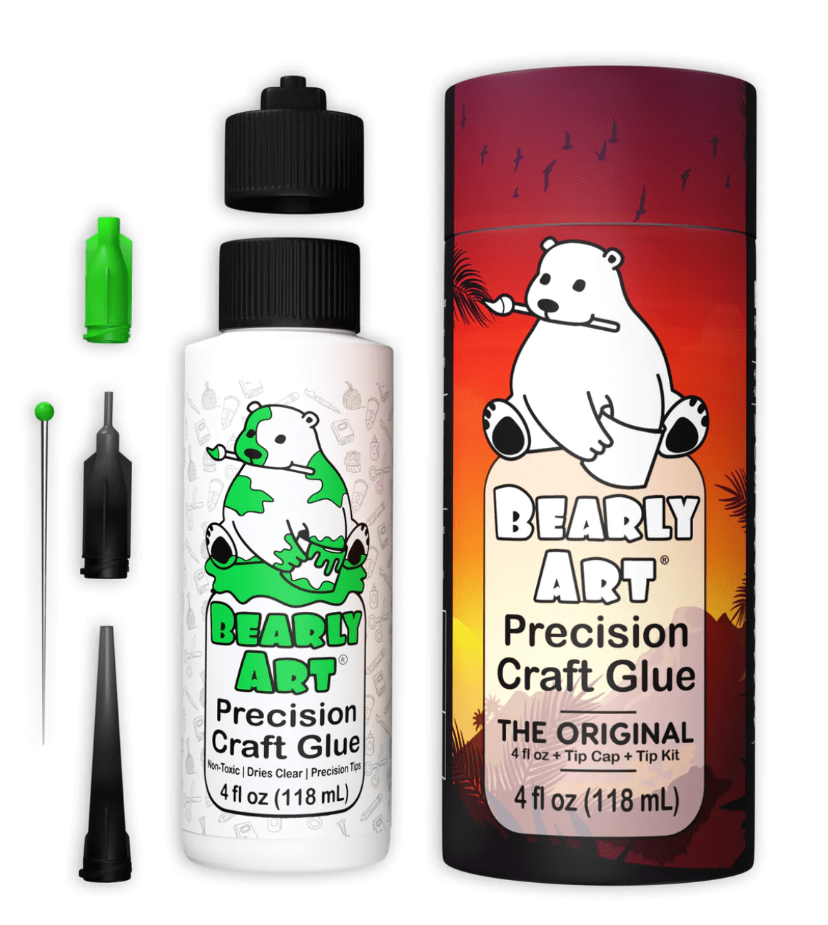 Bearly Art Precision Craft Glue THE ORIGINAL w/Keepsake Box