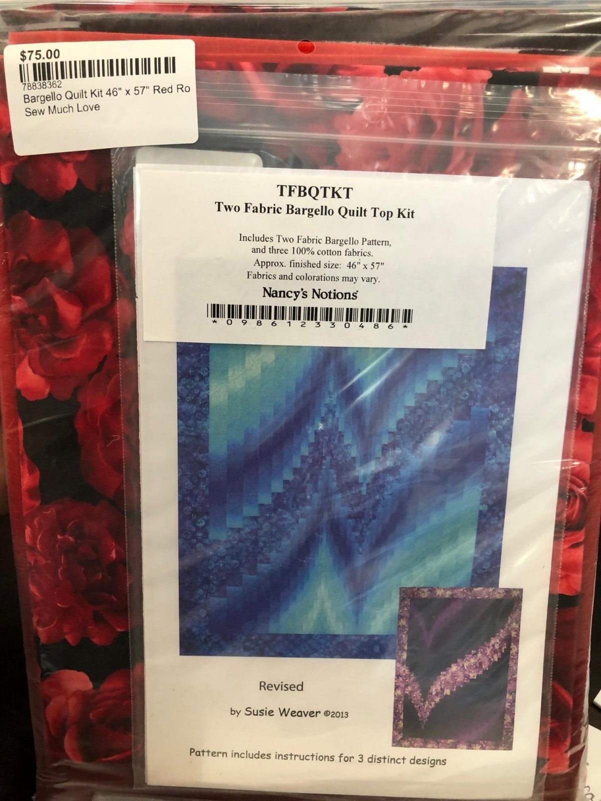 Bargello Quilt Kit 46 x 57 Red Roses