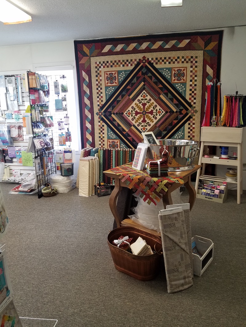 Seven Sisters Quilt Shop, Main Street, Carson City, Michigan, Fabric