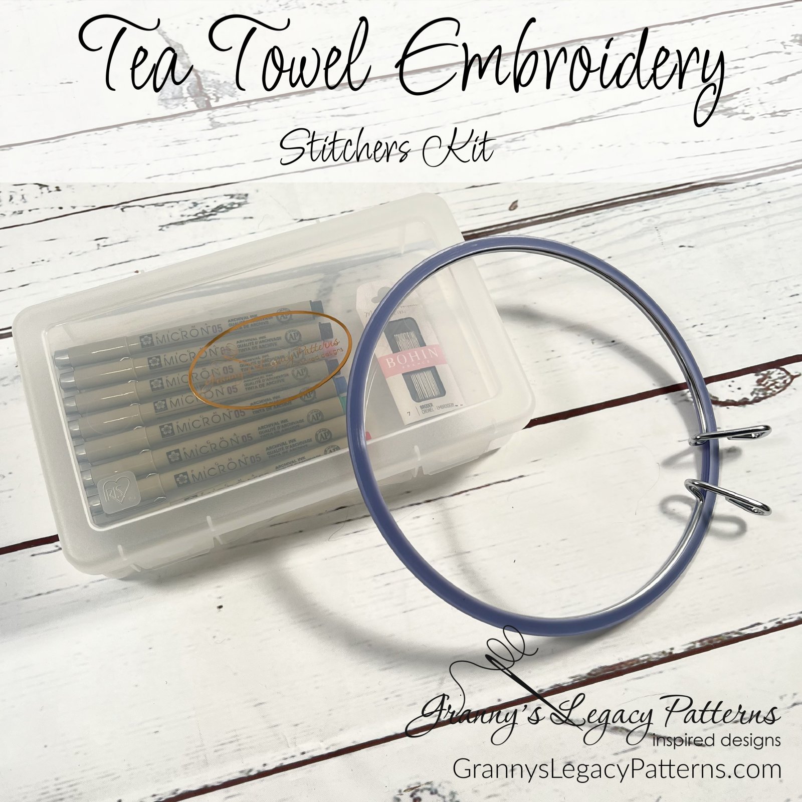 Tea Towel Embroidery STITCHERS KIT