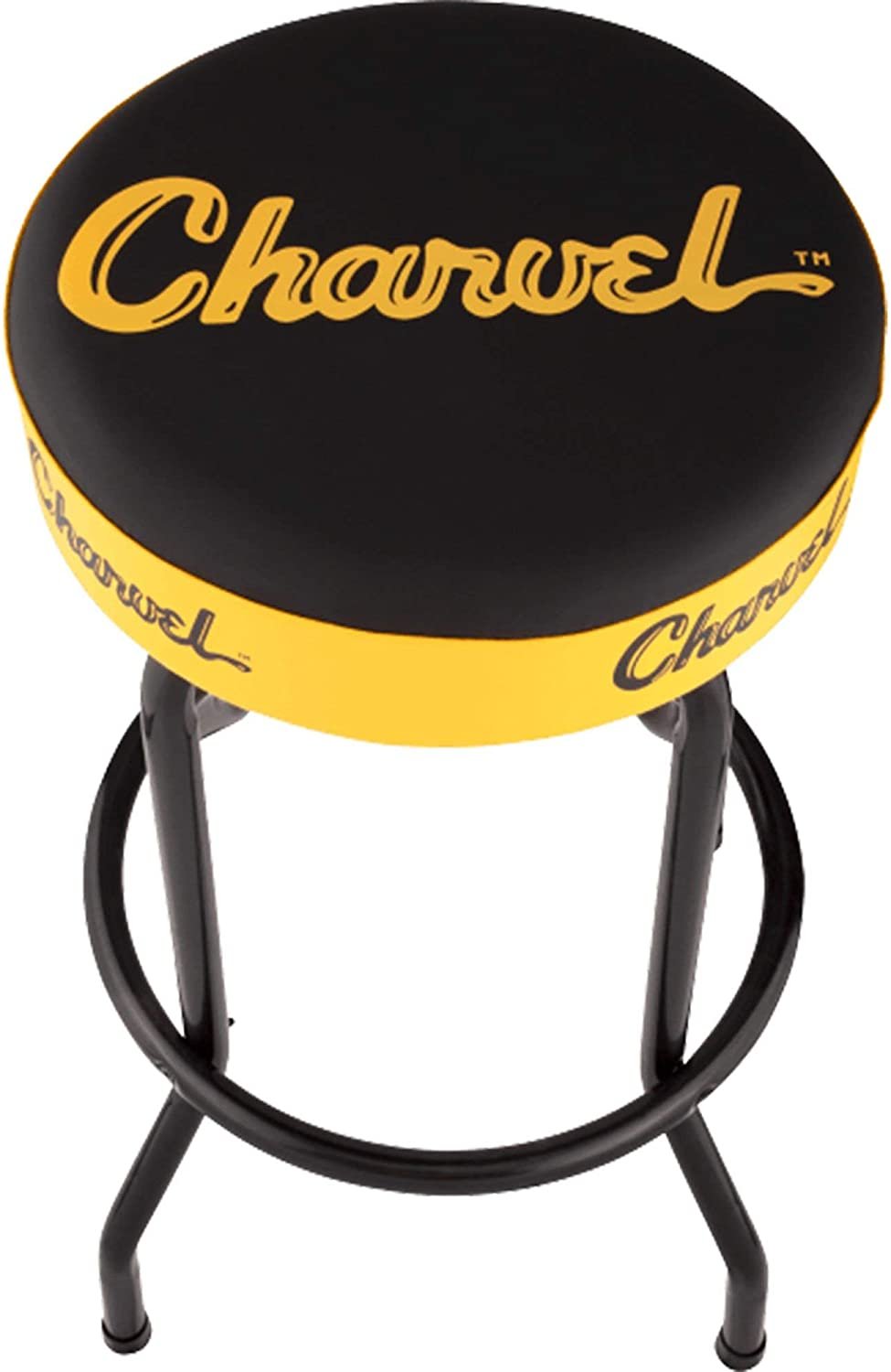 CHARVEL TOOTHPASTE LOGO BLACK/YELLOW 30 BARSTOOL