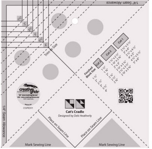 Creative Grids Cat's Cradle Quilt Ruler 743285001897
