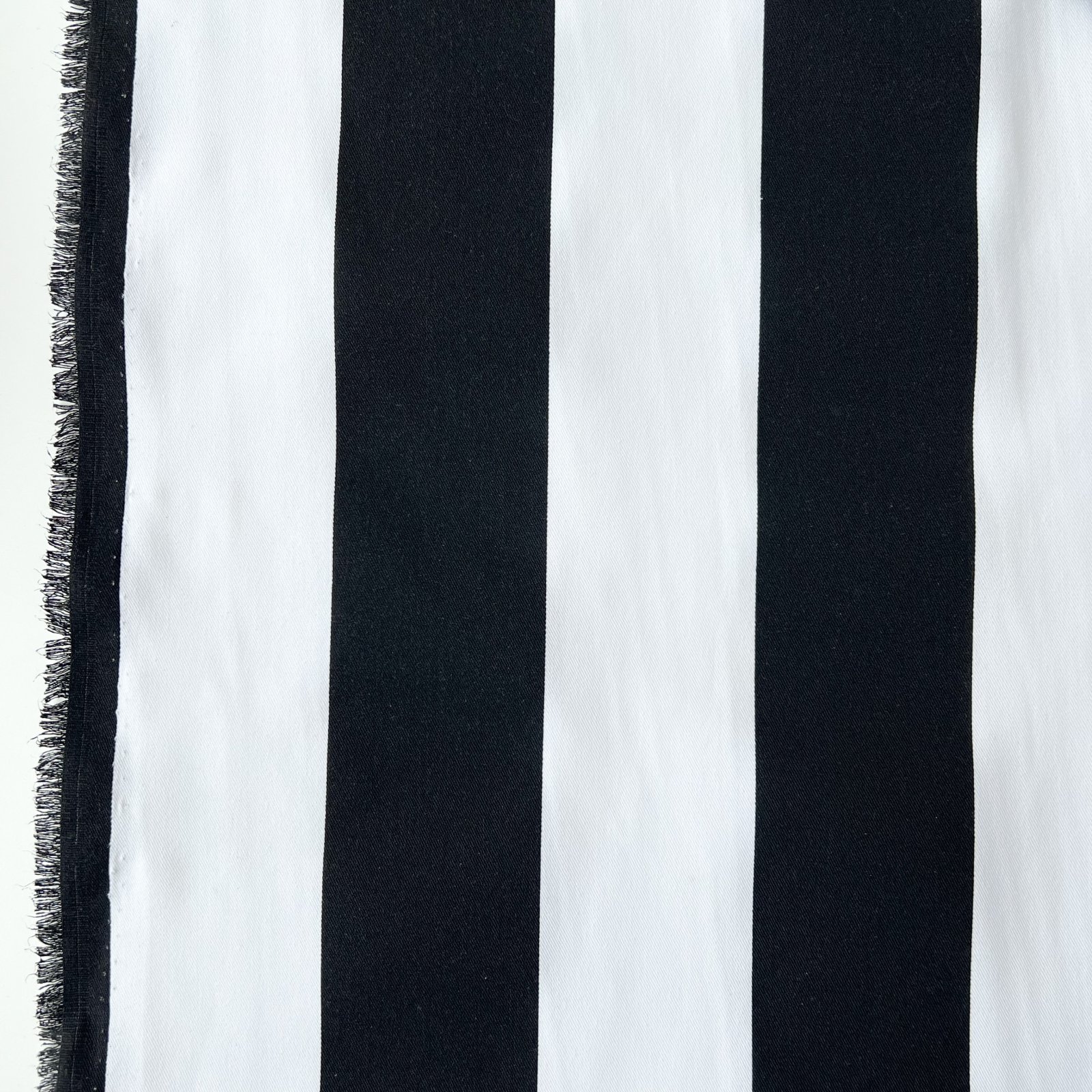 Deadstock Striped Cotton Twill 7.5oz, 62 3 Black & White Stripe