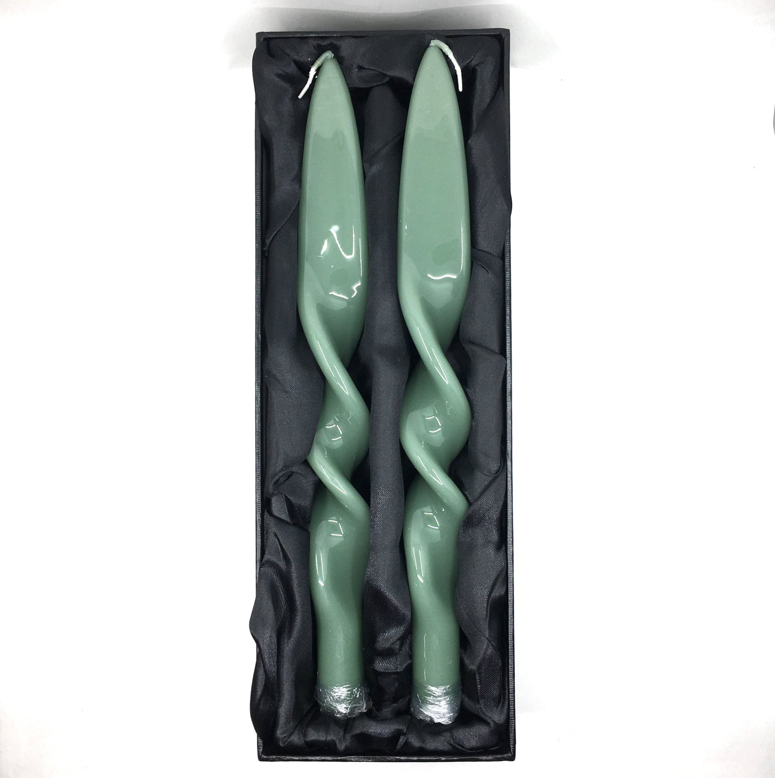 Graziani Twist Candle Tapers Jade Green