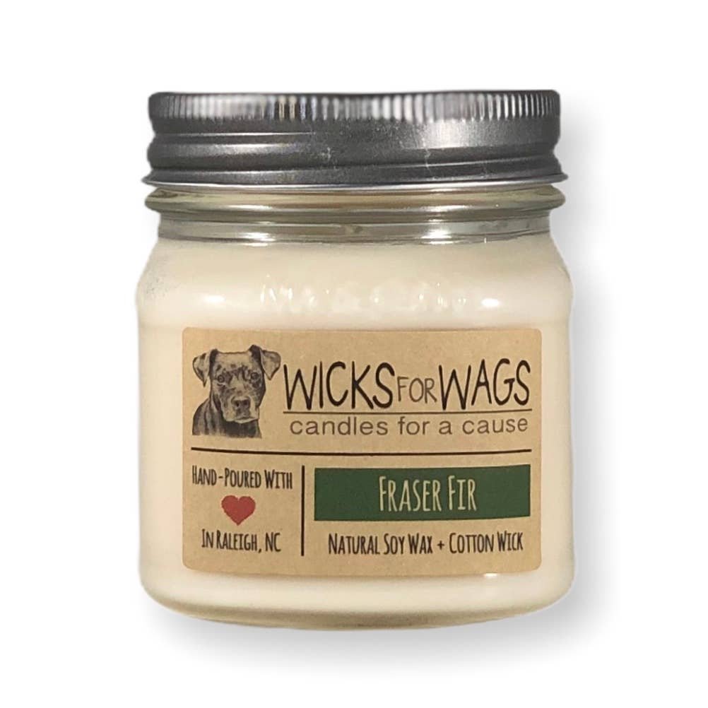 Wicks for Wags Soy Candle Fraser Fir