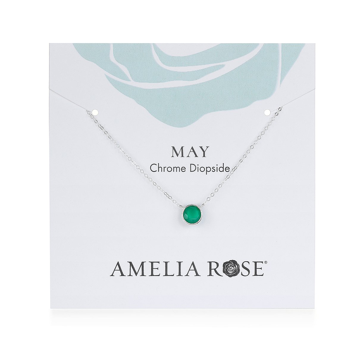 Amelia Rose Necklace Chrome Diopside/May