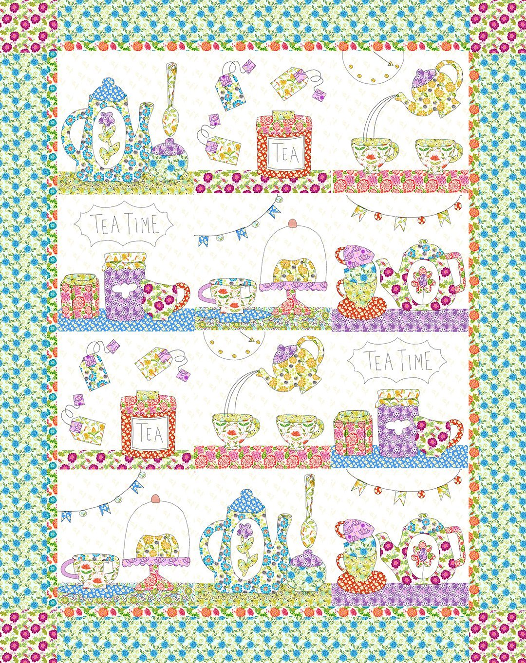 KIT Tea Time Applique Quilt
