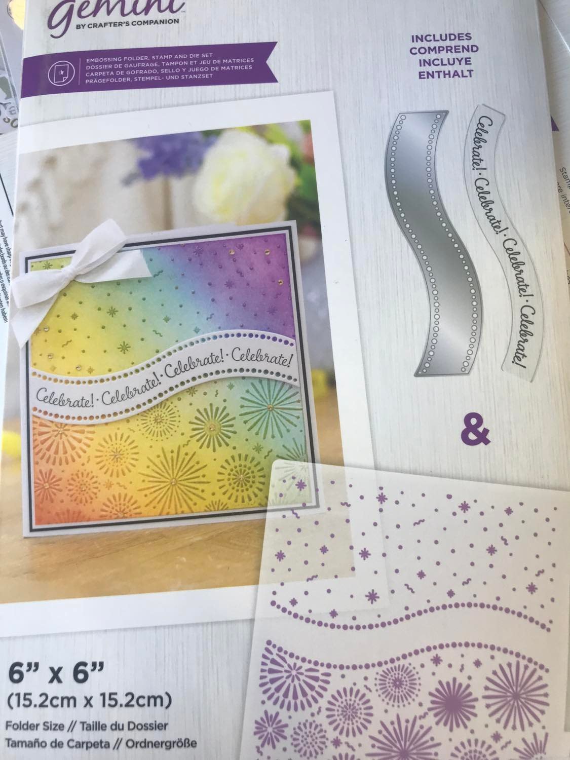 Celebrate Embossing Folder Stamp & Die Set 195094053213