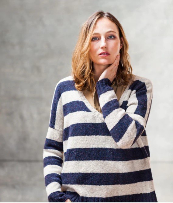 BT Pattern Benton Striped Boyfriend Sweater