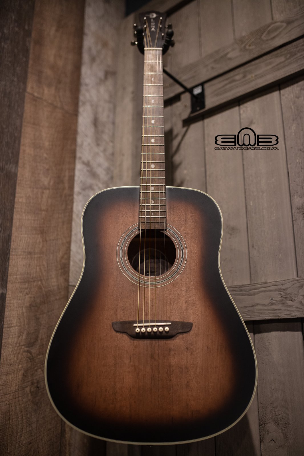 Luna Art Vintage Distressed Dreadnought Acoustic Guitar Vintage