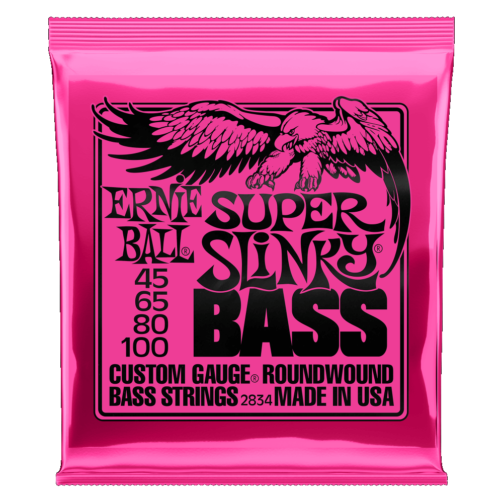 Ernie Ball Super Slinky Nickel Wound Electric Bass Strings 45100