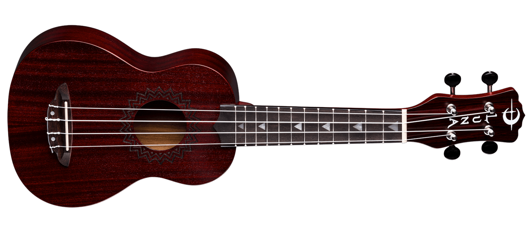 Luna UKE VMS RDS UKE VINTAGE MAHOGANY SOPRANO RED SATIN 814064028005
