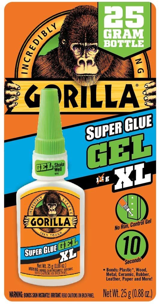 Gorilla Super Glue Gel XL, 25 gram, Clear 052427008015