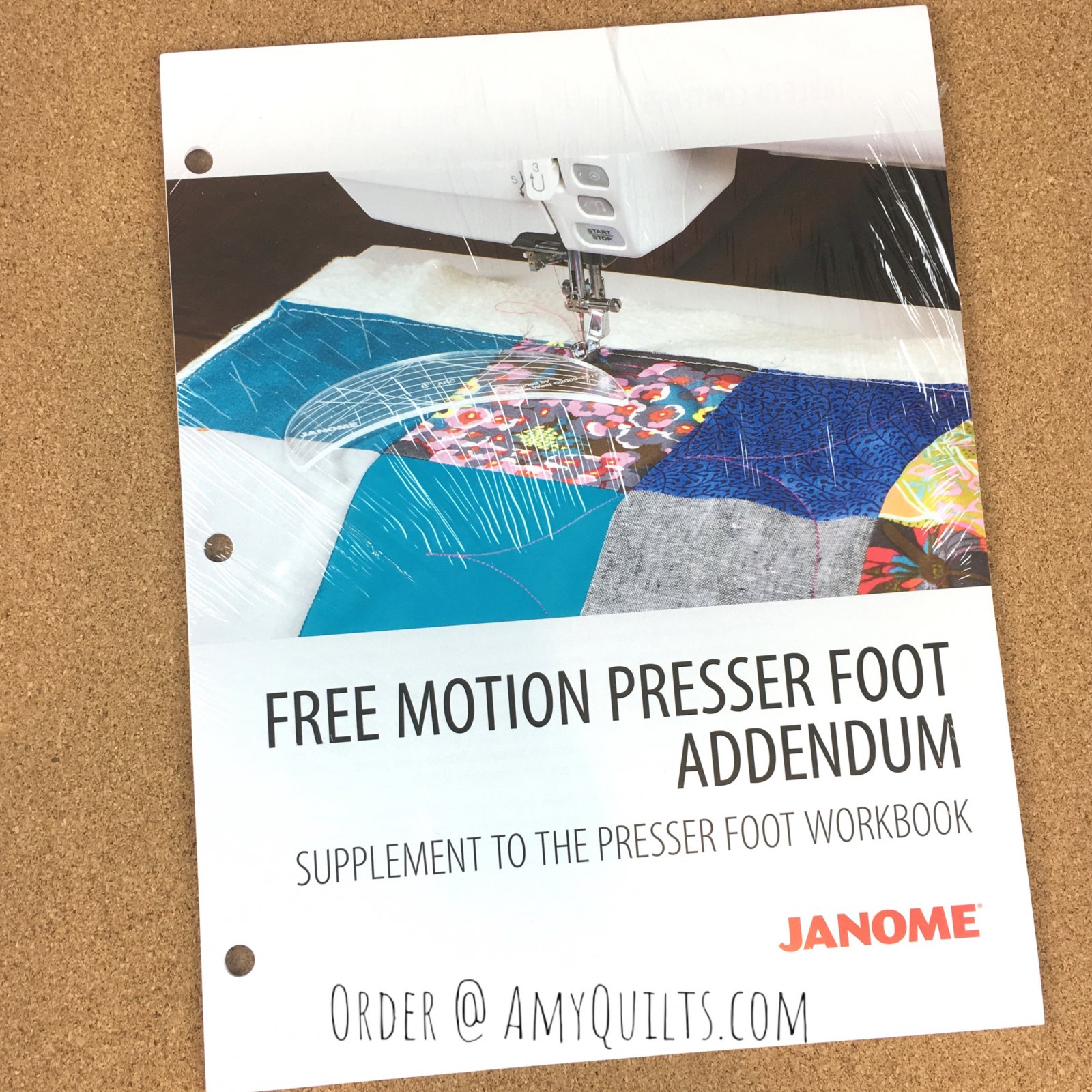 Janome Free Motion Presser Foot Addendum