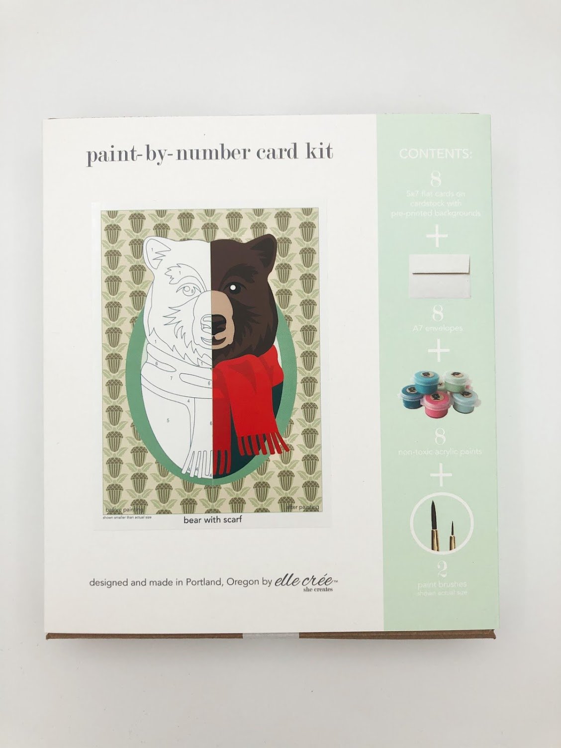 Paint By Number Card Set Bear