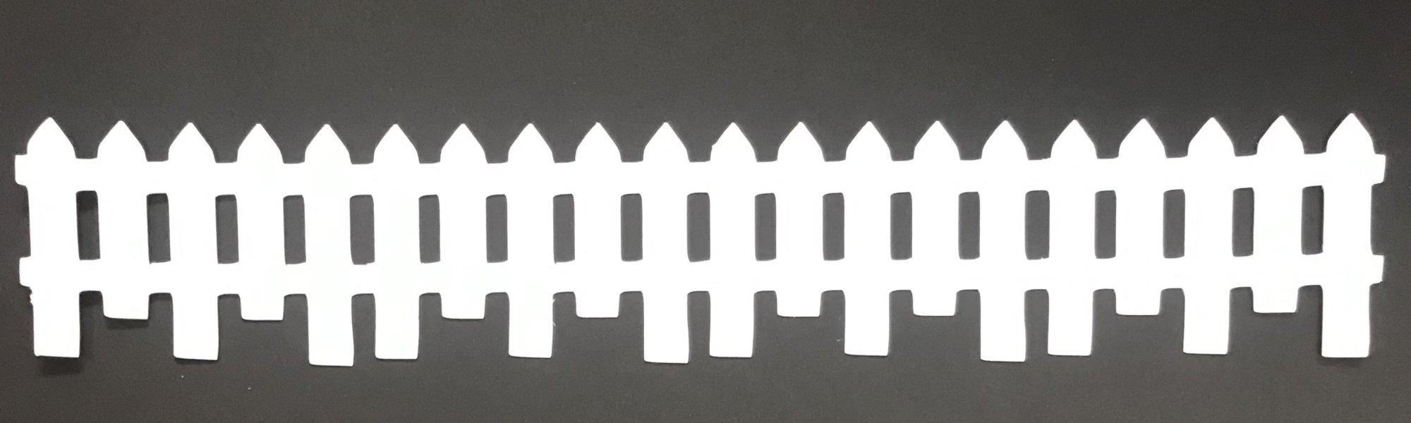 White Picket Fence die cut