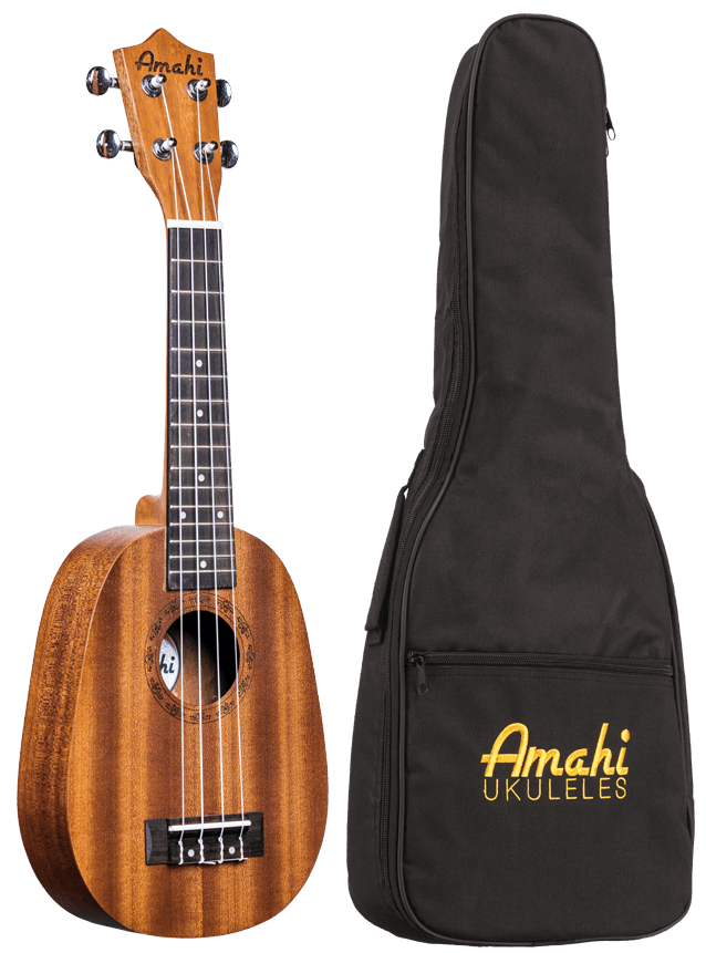 Amahi UK240S Soprano Pineapple Uke w/ Padded Bag