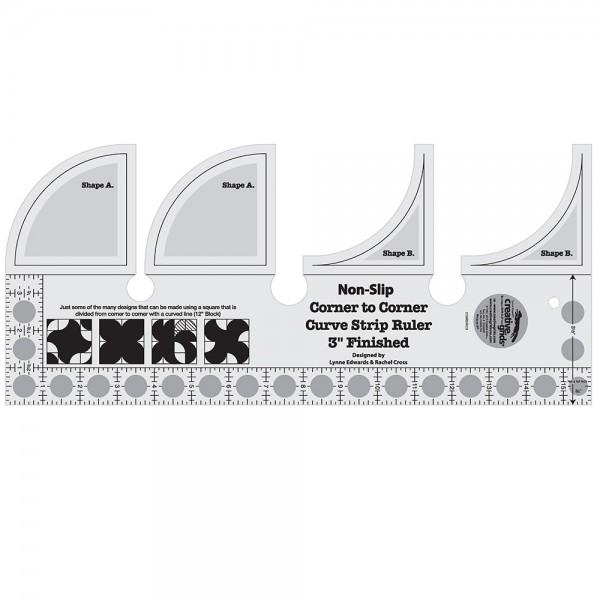 Creative Grids Corner to Corner Curve Strip Ruler