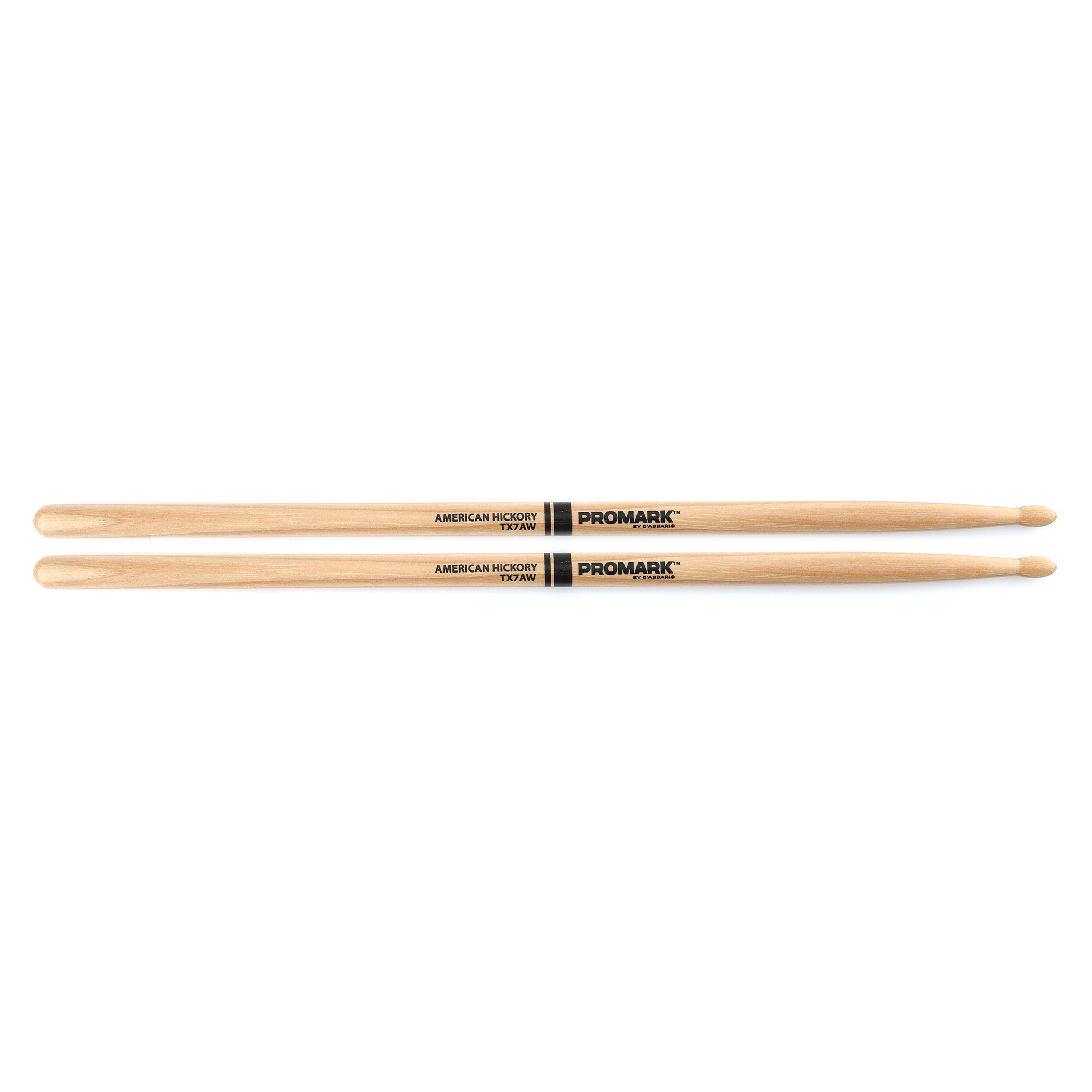 Promark Hickory 7A Wood Tip drumstick 616022105342
