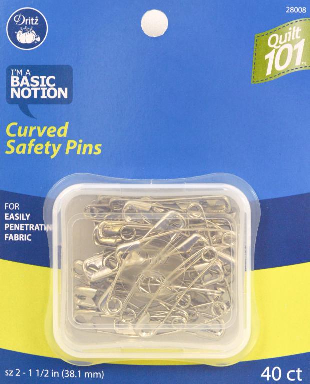 Curved Safety Pins 072879280753