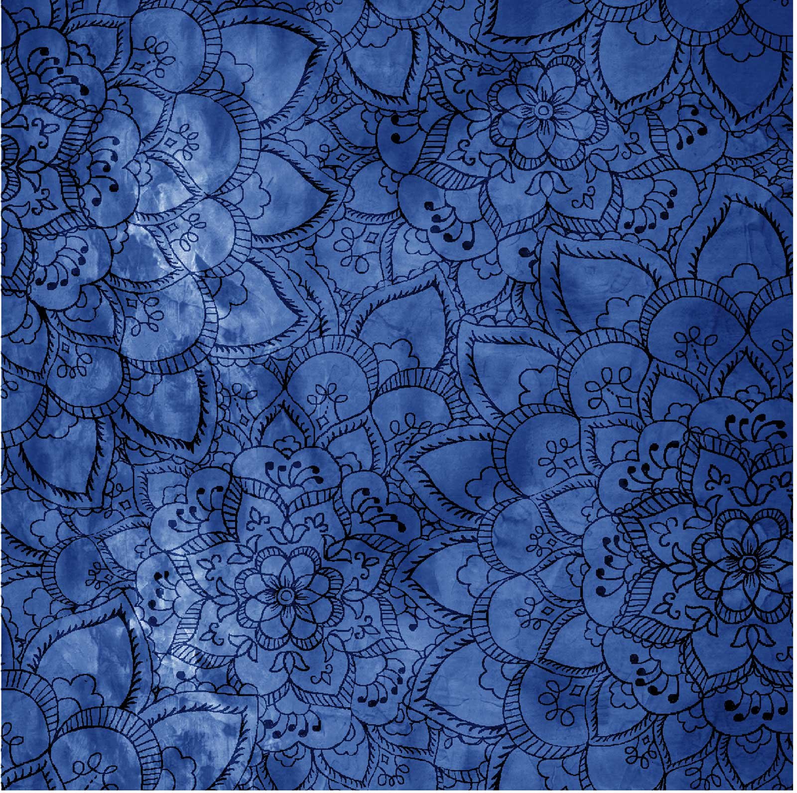 Boho Chic Large Blue Floral 811105031130