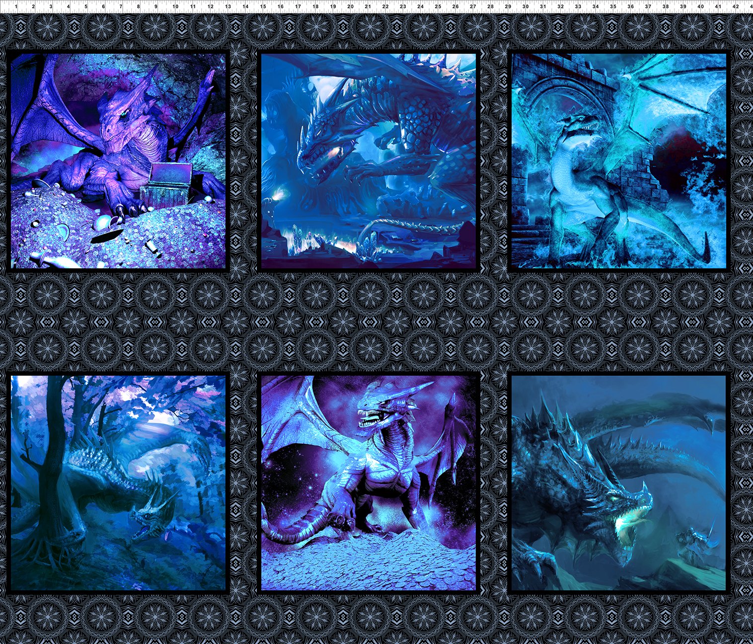 Dragons Small Dragon Panel Blue
