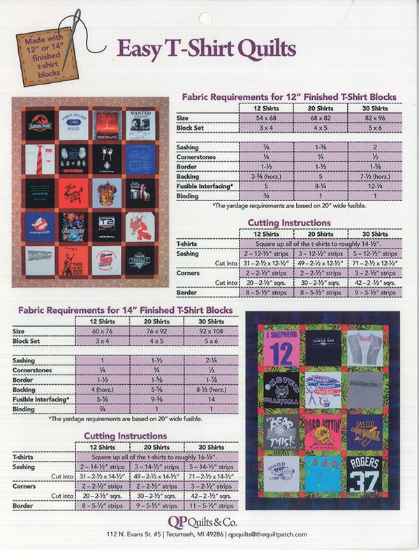 Easy T Shirt Quilts 610370880302