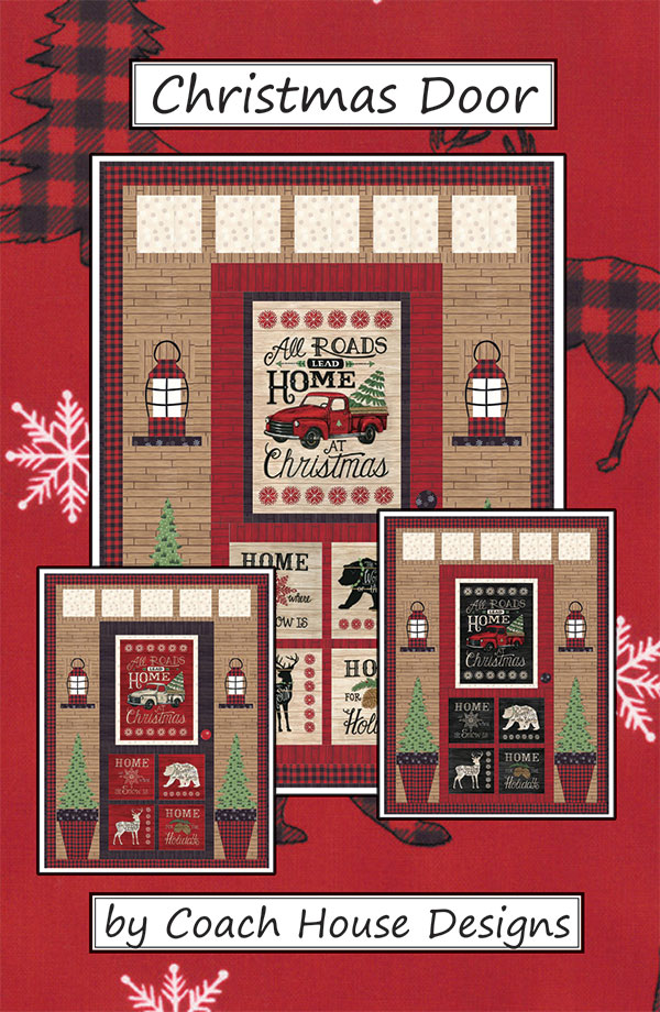 Christmas Door Lap Quilt Kit 48 x 62 (Includes backing fabric & pattern) 486379