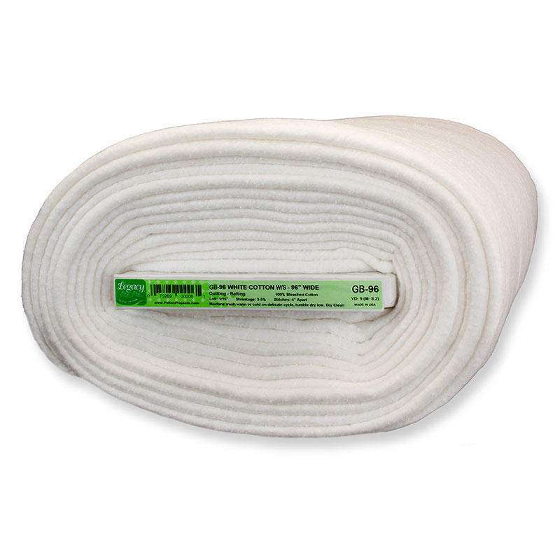 Legacy White Cotton Batting by Pellon 96 wide 075269000474