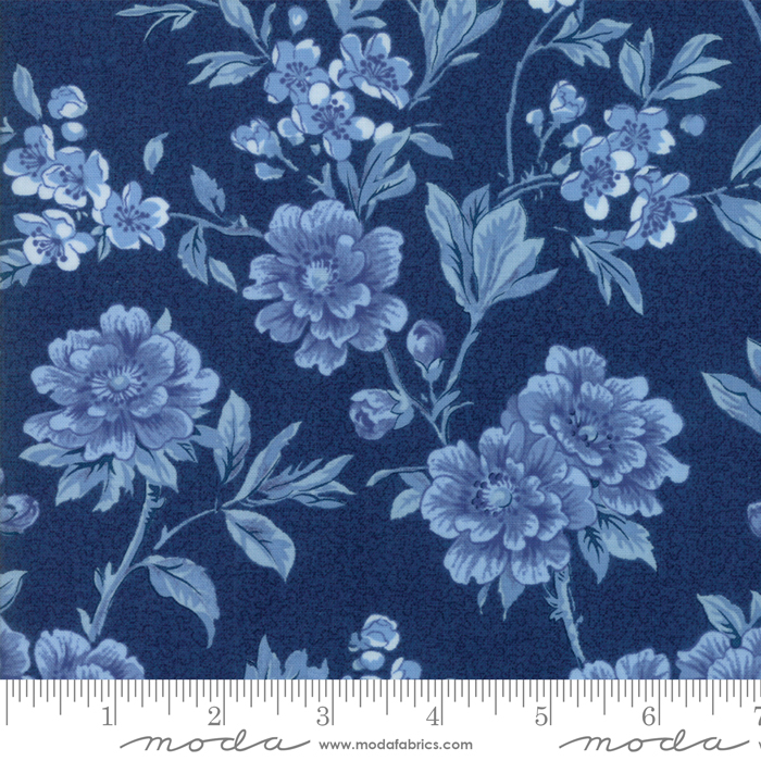 108 Regency Ballycastle Skylig, navy, blue background with flowers