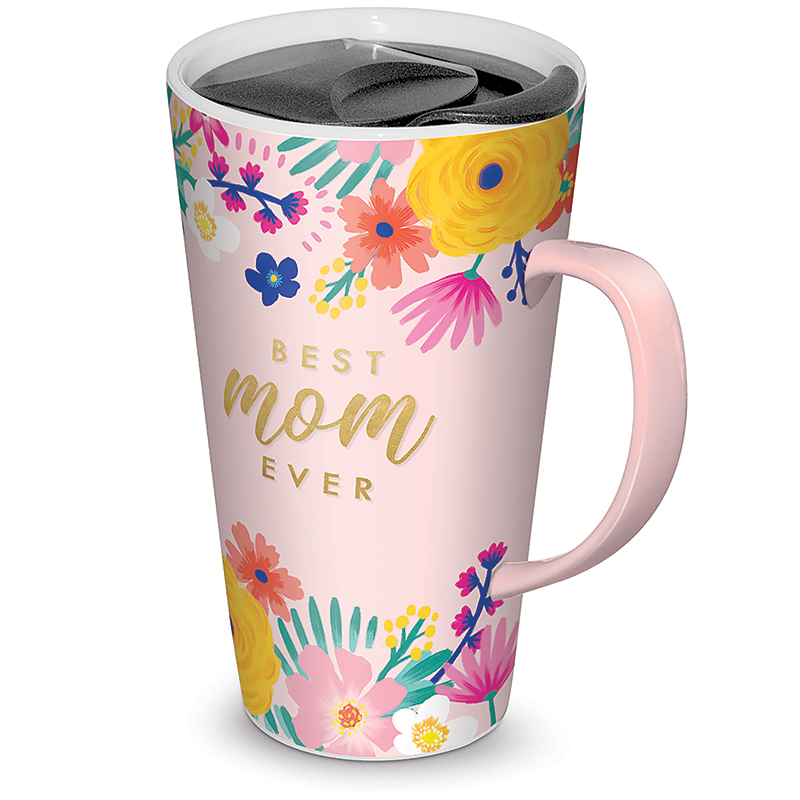 Mom Travel Mug Happy Floral 744431159516