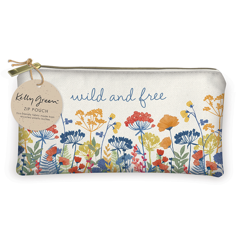 Kelly Green Zip Bag Wildflower 802126330364