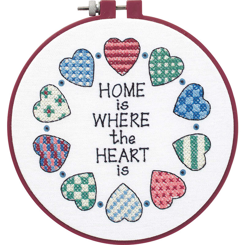 Home is Where the Heart Is Cross Stitch Heart Kit 088677724085