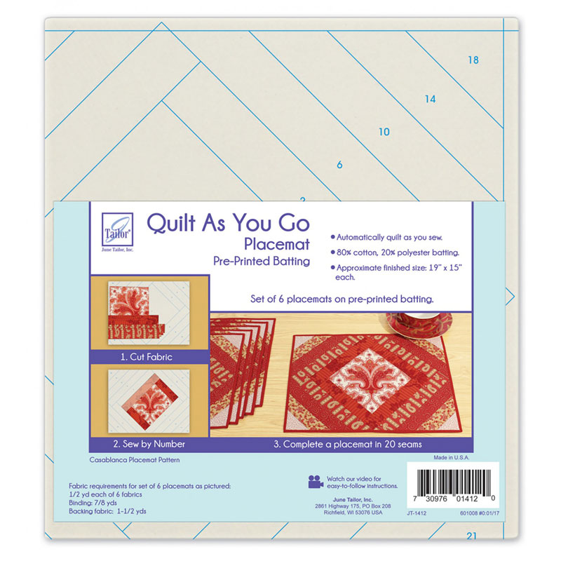 Quilt as You Go Placemat Casablanca 730976014120