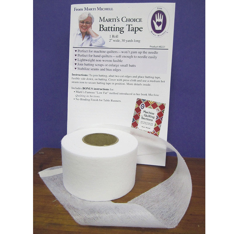 Fusible Batting Tape 2 x 30yd two pack Marti Michell 715363082210