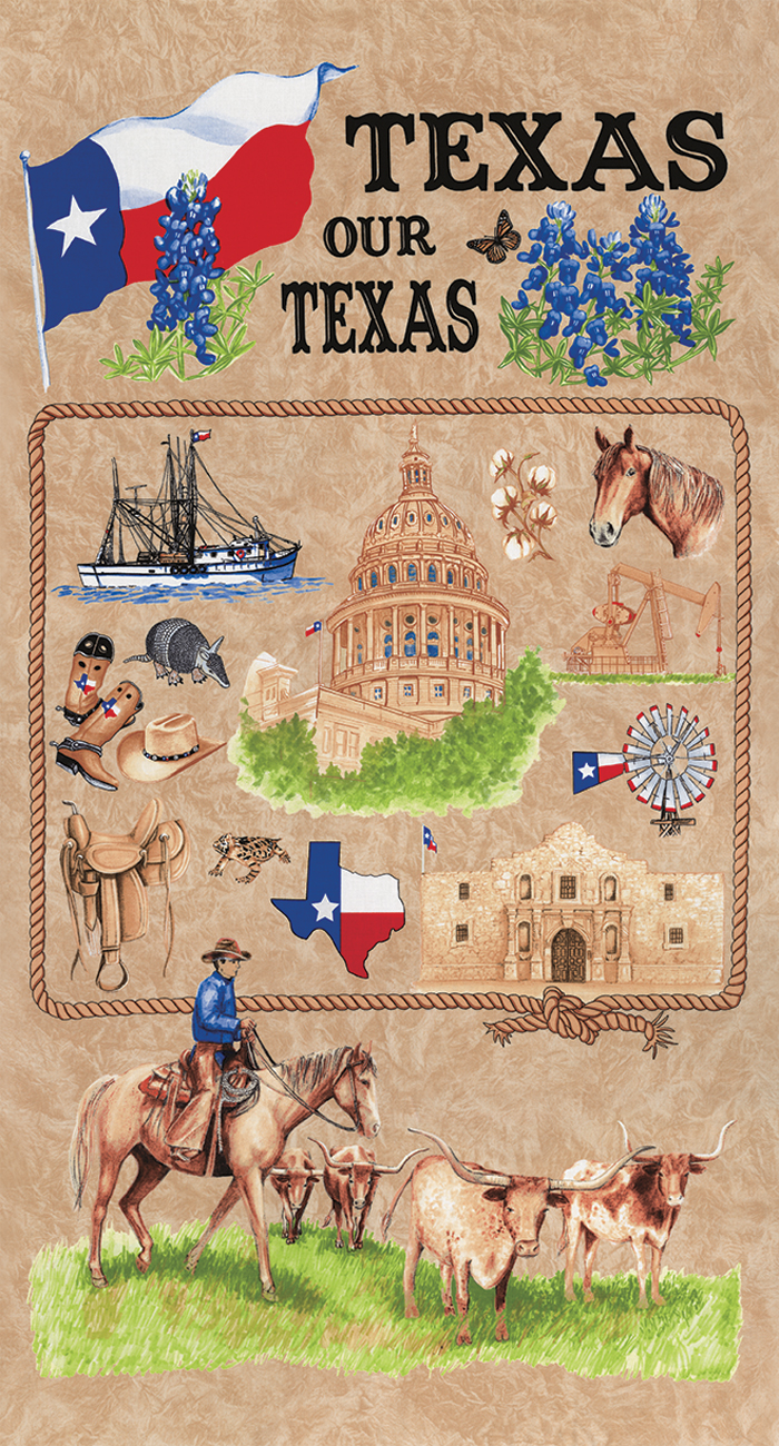 Texas Our Texas Panel Natural 752106140394