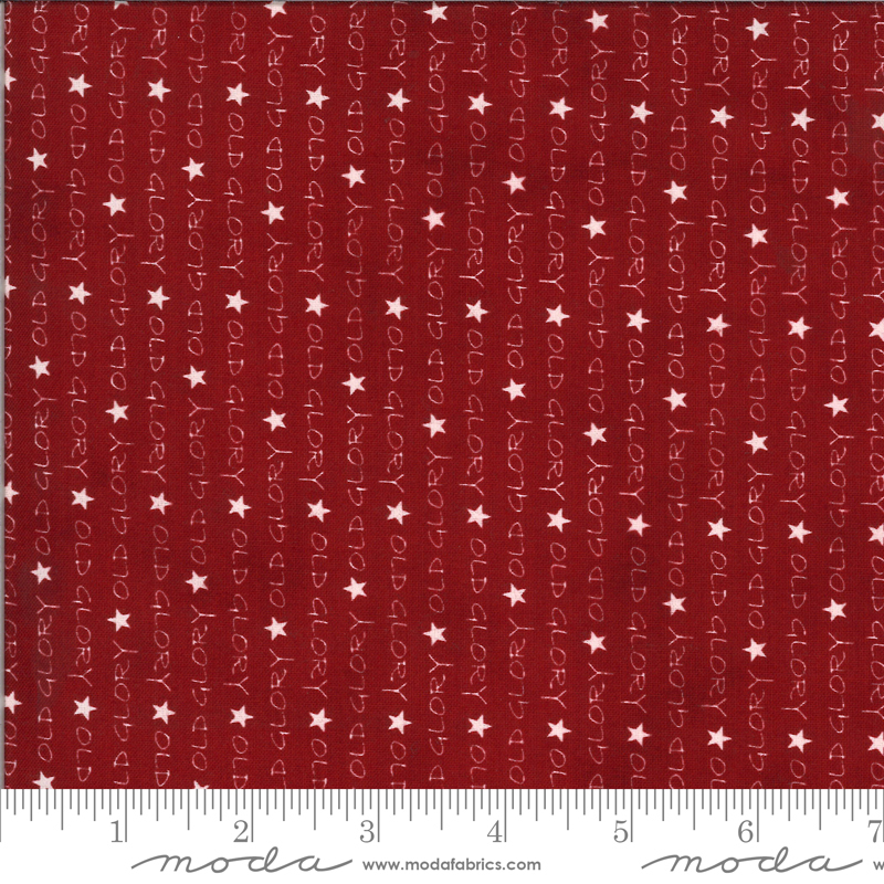 American Gathering Red Old Glory by Primitive Gatherings for Moda 49120