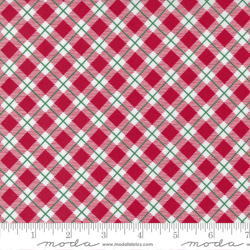2412512 Cardinal/Multi Plaid Candy Cane Lane Moda Fabrics