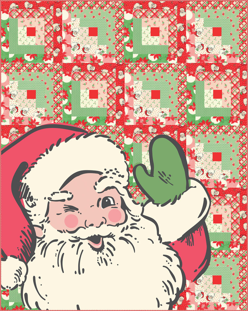 Moda Swell Christmas Santa Quilt Kit 752106402508