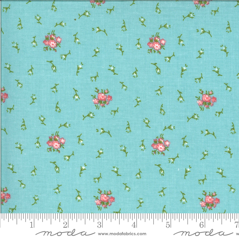 Pocketful of Posies Robins Egg Shelby by Chloe's Closet for Moda 33546