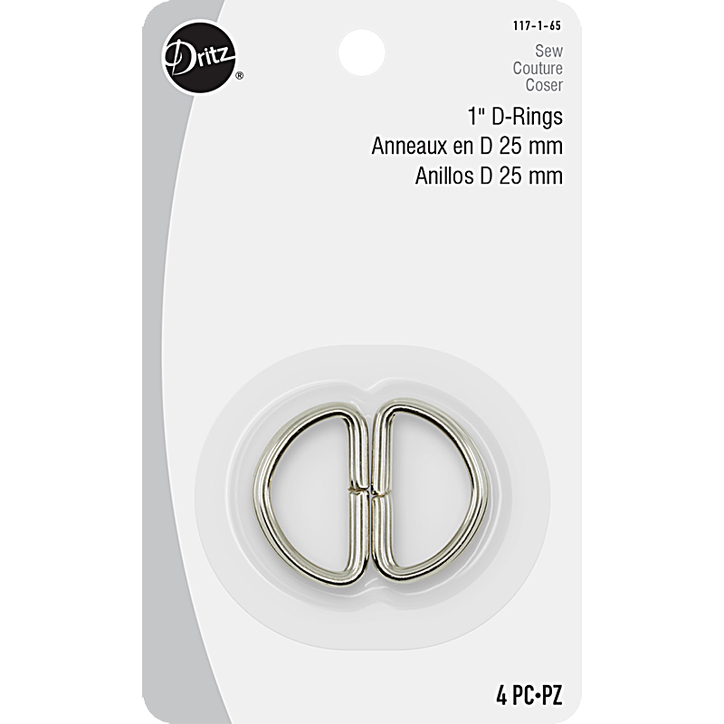D Rings 1 inch 4 ct Nickel 072879102420