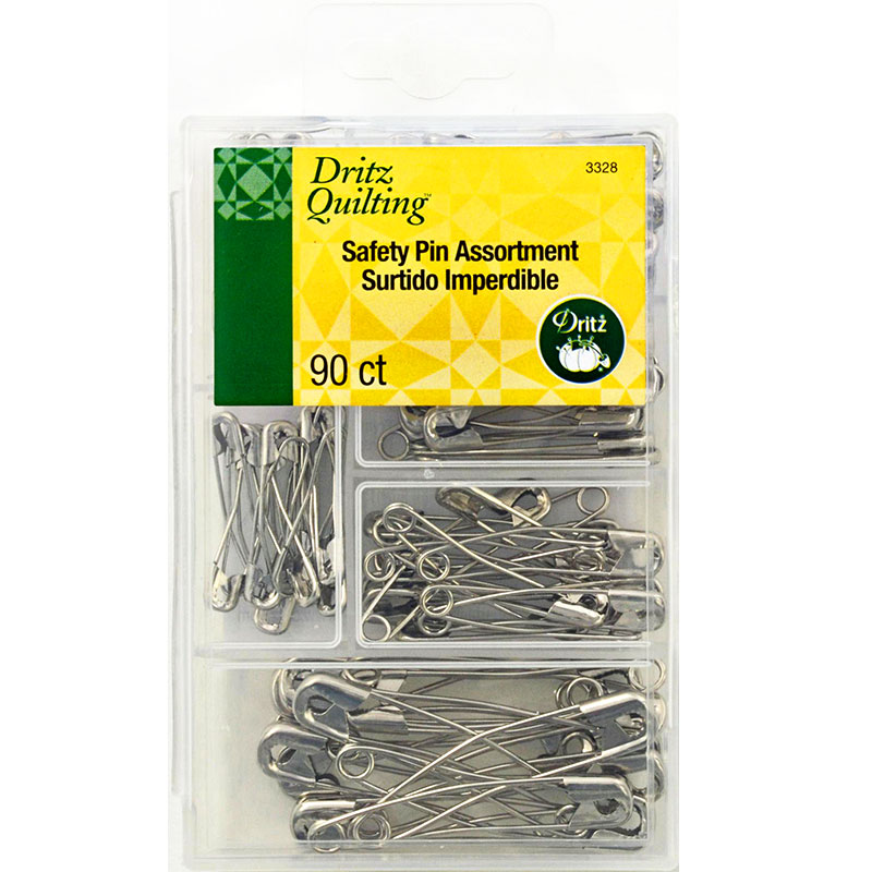 Curved Safety Pin Assortment 072879033281