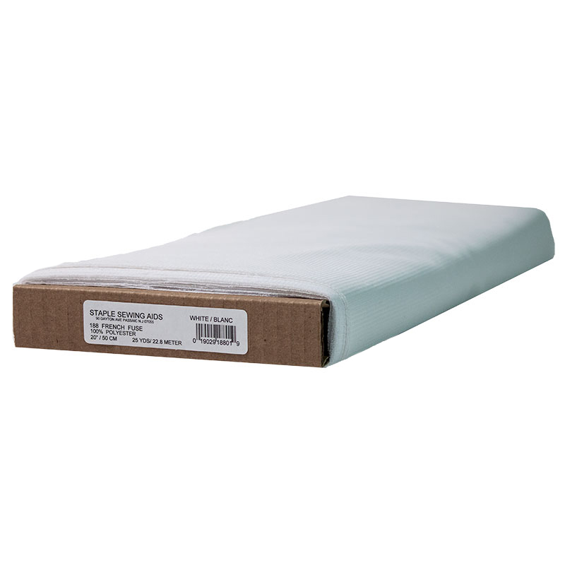 French Fuse Tricot 20 inch White Interfacing sold by the yard