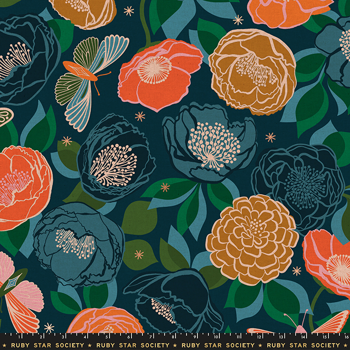 Shimmer Linen Peacock Stay Gold by Melody Miller RS0027 19LM